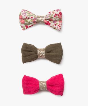 Barrettes cheveux forme noeud papillon fille (lot de 3) vue1 - GEMO (ACCESS) - GEMO