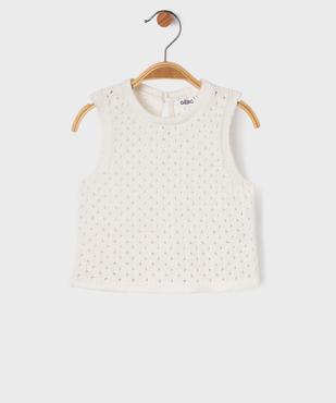 Débardeur ajouré façon crochet bébé fille vue1 - GEMO(BEBE DEBT) - GEMO