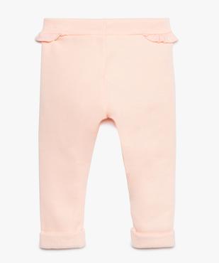 Pantalon bébé fille chaud à motif et taille élastiquée vue3 - GEMO(BEBE DEBT) - GEMO