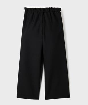 Pantalon large avec bandes rayées sur les côtés fille vue3 - GEMO (ENFANT) - GEMO