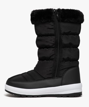 Après-ski femme unis à col fourré avec zip et à strass vue3 - SANS MARQUE - GEMO