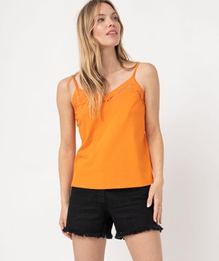 Débardeur brodé en coton femme vue2 - GEMO(FEMME PAP) - GEMO