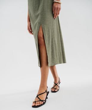 Jupe à taille élastiquée en viscose fluide imprimée femme vue2 - GEMO 4G FEMME - GEMO