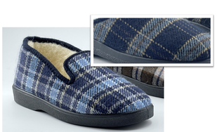 Chaussons confort à motif tartan homme vue1 - G'FLEX GEMO FOR GOOD - GEMO