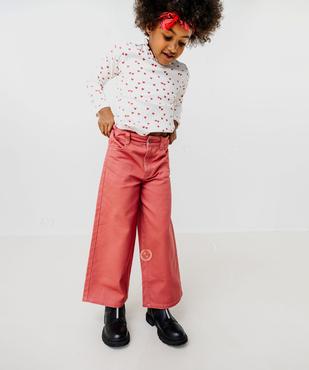 Pantalon Wide Leg avec taille ajustable fille vue1 - GEMO 4G FILLE - GEMO