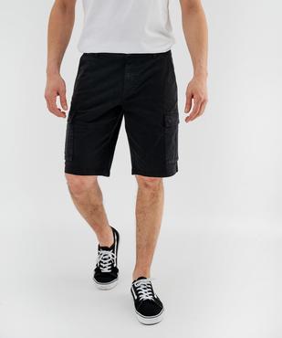 Bermuda cargo coupe regular en twill de coton stretch homme vue2 - GEMO 4G HOMME - GEMO