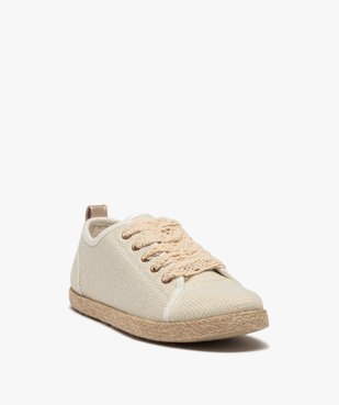 Baskets femme en toile brillante et semelle cordelette vue2 - GEMO (SPORTSWR) - GEMO