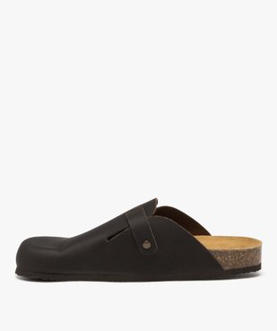 Sabots homme en cuir uni style casual vue3 - GEMO 4G HOMME - GEMO