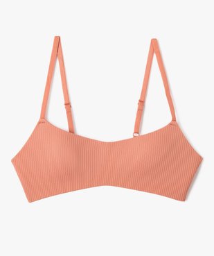 Soutien-gorge à bonnets moulés en maille côtelée fille vue1 - GEMO 4G FILLE - GEMO