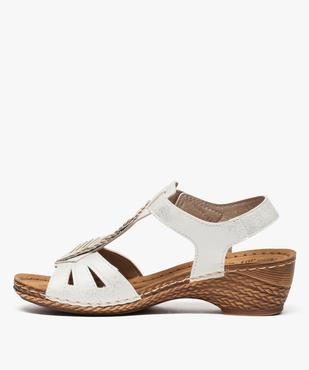 Sandales femme confort dessus pailleté à bride scratch vue3 - GEMO (CONFORT) - GEMO