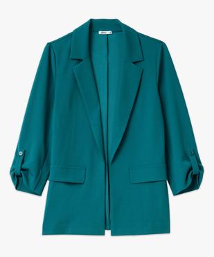 Veste droite en maille stretch manches 3/4 unie femme vue4 - GEMO(FEMME PAP) - GEMO