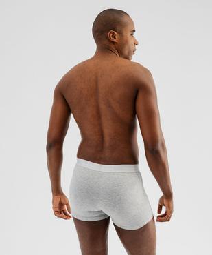 Boxers en coton stretch uni et rayé homme (lot de 2) vue3 - GEMO 4G HOMME - GEMO