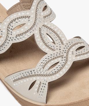 Sandales confort compensées avec perles et strass femme vue6 - G'FLEX - GEMO