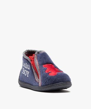 Chaussons bébé garçon bottillons zippés - LuluCastagnette vue2 - LULU CASTAGNETT - GEMO