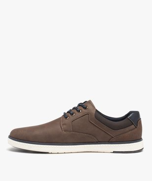 Derbies style tennis à semelle contrastée homme vue4 - GEMO (CASUAL) - GEMO