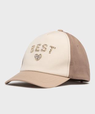 Casquette tricolore avec message brodé fille vue1 - GEMO 4G FILLE - GEMO