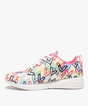 Baskets femme en mesh imprimé cœurs – Skechers Bobs Sport x John Goldcrown vue3 - SKECHERS - GEMO