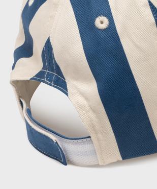 Casquette rayée avec message brodé garçon vue4 - GEMO 4G GARCON - GEMO