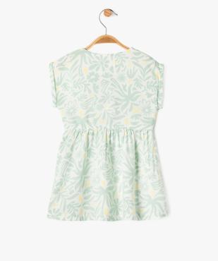 Robe imprimée en viscose bébé fille vue3 - GEMO 4G BEBE - GEMO