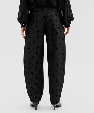 Jean barrel en coton femme vue3 - GEMO(FEMME PAP) - GEMO