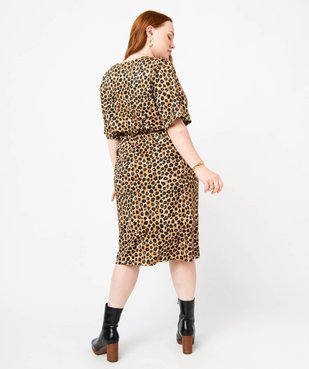 Robe imprimée à manches courtes femme grande taille vue3 - GEMO (G TAILLE) - GEMO