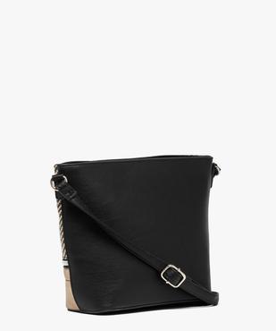 Sac bandoulière effet raphia à zips décoratifs vue2 - GEMO (ACCESS) - GEMO