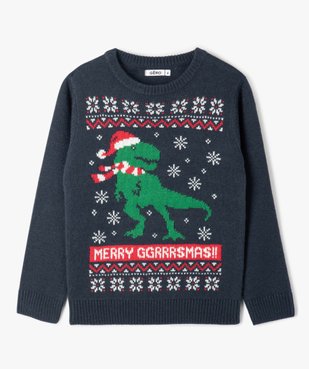 Pull de Noël garçon motif dinosaure vue1 - GEMO (ENFANT) - GEMO