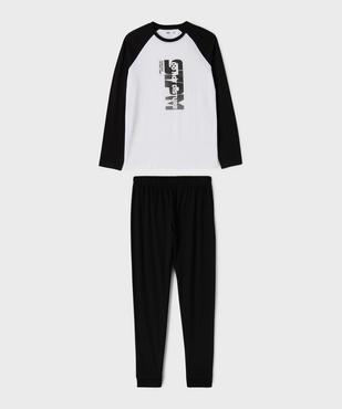 Pyjama en coton bicolore avec message garçon vue1 - GEMO 4G GARCON - GEMO