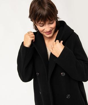 Manteau mi-long à grand col capuche femme vue5 - GEMO(FEMME PAP) - GEMO