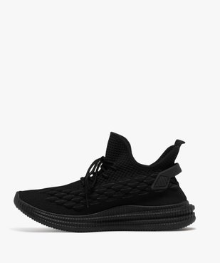 Baskets à lacets d'une pièce en mesh texturé homme vue3 - 5 MILES - GEMO