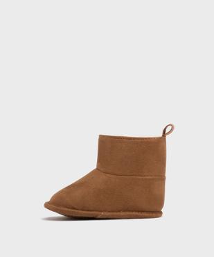 Chaussons de naissance boots fourrées à scratch vue3 - LITTLE LOVE - GEMO