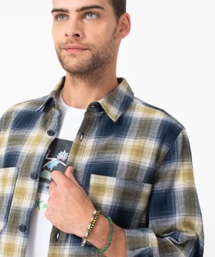 Surchemise à carreaux coupe droite homme vue5 - GEMO (HOMME) - GEMO