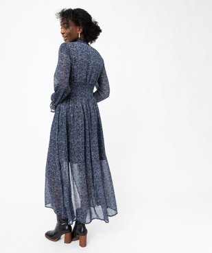 Robe en voile imprimée à manches longues femme vue3 - GEMO(FEMME PAP) - GEMO