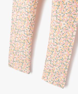 Legging long à motif fleuri avec taille élastiquée fille  vue2 - GEMO 4G FILLE - GEMO