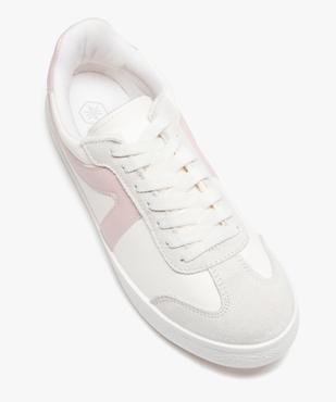 Baskets femme unies et à lacets bandes contrastées vue5 - GEMO (SPORTSWR) - GEMO