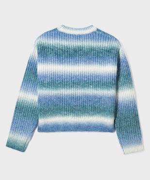 Pull en grosse maille effet tie and dye fille vue3 - GEMO (JUNIOR) - GEMO