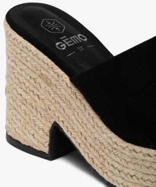 Mules femme extra hautes à semelle corde dessus uni vue6 - GEMO(URBAIN) - GEMO