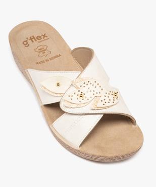 Sandales confort forme mule femme avec fermeture scratch vue5 - G'FLEX - GEMO
