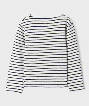 Tee-shirt manches longues rayé en éponge 100% coton garçon - LuluCastagnette vue3 - LULUCASTAGNETTE - GEMO