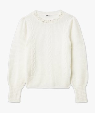 Pull torsadé à col fantaisie femme vue4 - GEMO(FEMME PAP) - GEMO