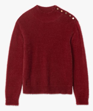 Pull femme en maille peluche à col montant vue4 - GEMO(FEMME PAP) - GEMO