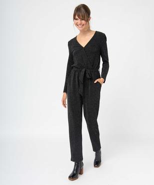 Combinaison pantalon femme en maille pailletée vue1 - GEMO(FEMME PAP) - GEMO