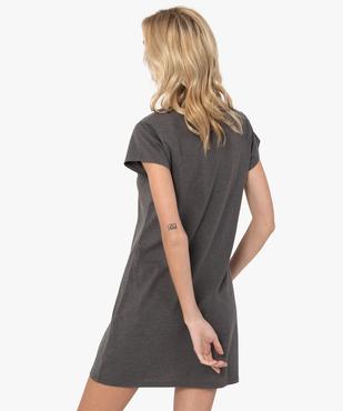 Chemise de nuit imprimée à manches courtes femme vue3 - GEMO 4G FEMME - GEMO