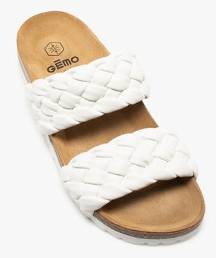Mules femme à talon plat et brides tressées rembourrées vue5 - GEMO (CASUAL) - GEMO