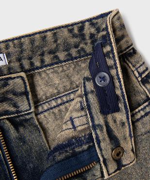 Bermuda en jean délavé coupe skater garçon vue3 - GEMO (ENFANT) - GEMO