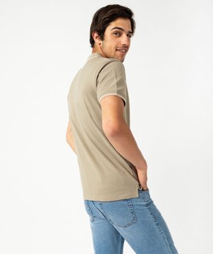 Polo à manches courtes et finitions fantaisie homme vue3 - GEMO 4G HOMME - GEMO