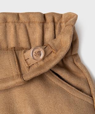 Short en suédine taille élastique ajustable bébé fille vue3 - GEMO(BEBE DEBT) - GEMO