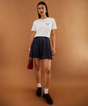 Jupe courte en jean femme vue7 - GEMO 4G FEMME - GEMO