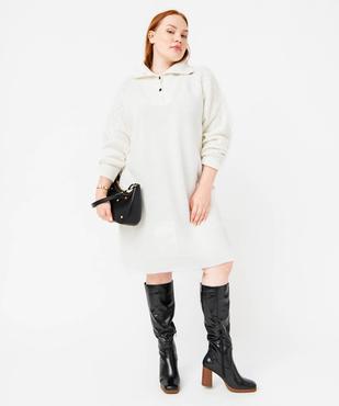 Robe pull à col montant boutonné femme grande taille vue1 - GEMO (G TAILLE) - GEMO