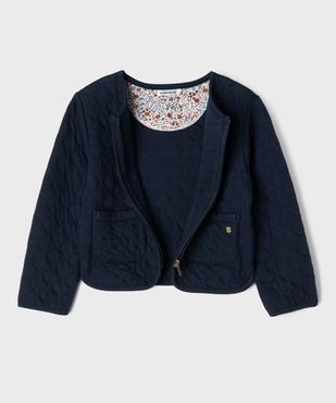 Sweat zippé en matière matelassée fille - LuluCastagnette vue2 - LULUCASTAGNETTE - GEMO